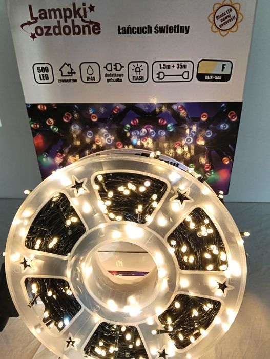 Lampki zewnątrz 500 LED