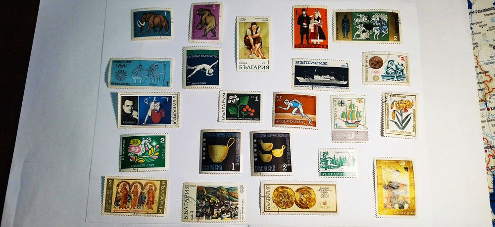Selos antigos  Bulg, RSA, Austrál, RDA, Argent, Algéria, Bahawalp, RFA