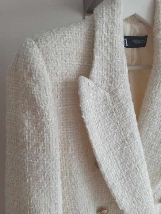 Marynarka Zara XS 34 Tweed Boucle Stan nowy