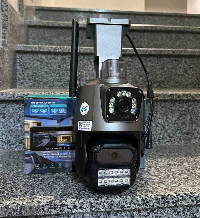 Двойная 4G LTE камера видеонаблюдения V380 pro P11 с ночным видением