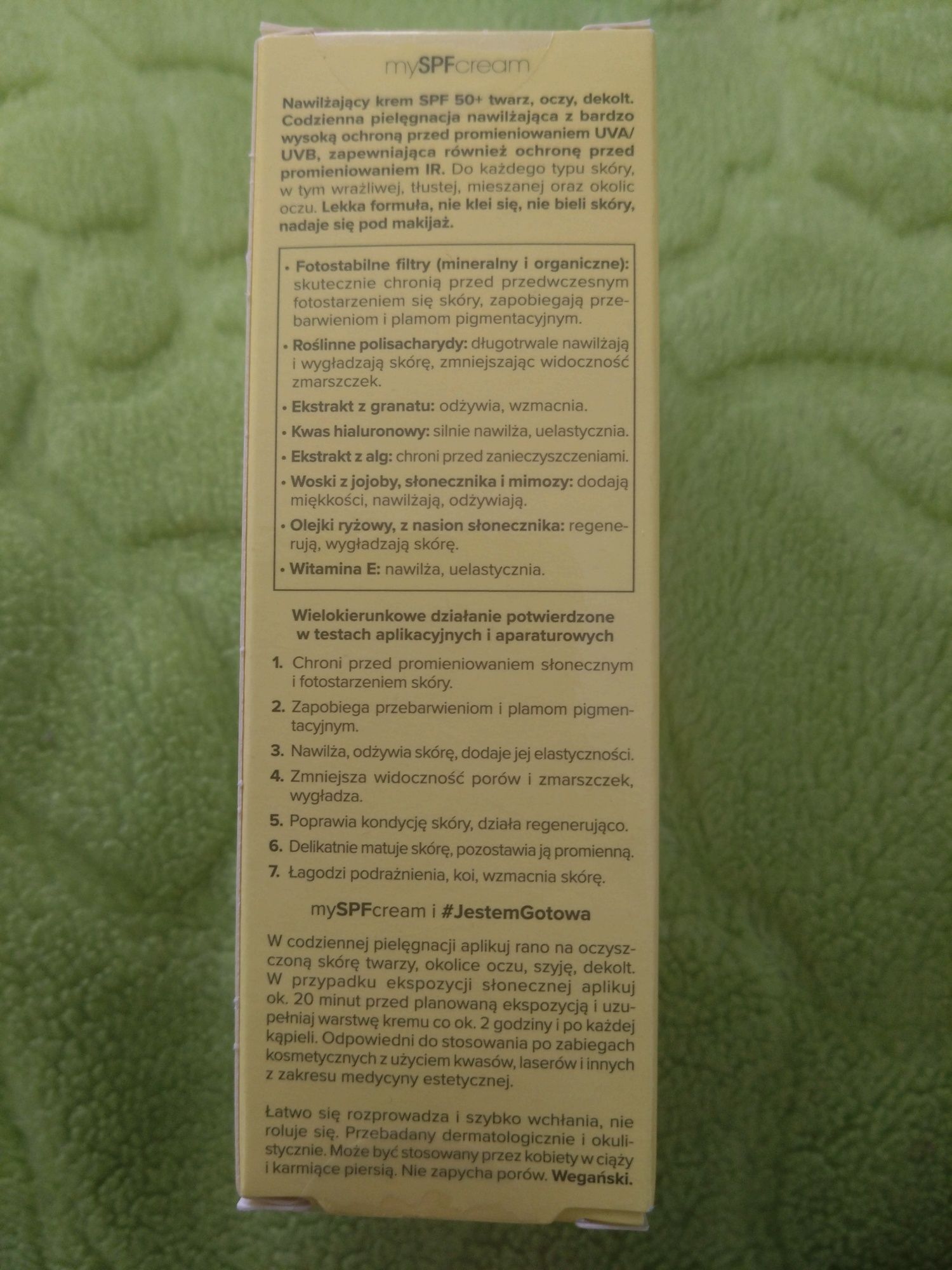 Miya Cosmetics mySPFcream Wegański krem nawilżający spf 50+