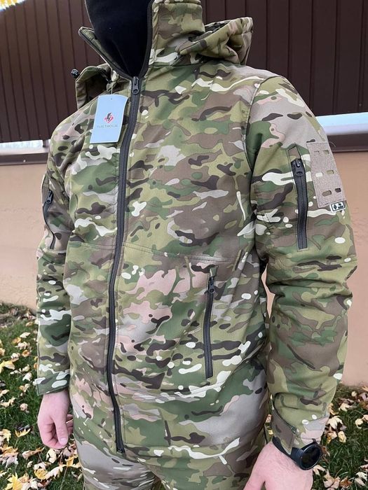Куртка Софтшелл мультикам утеплена флісом. Розмір М