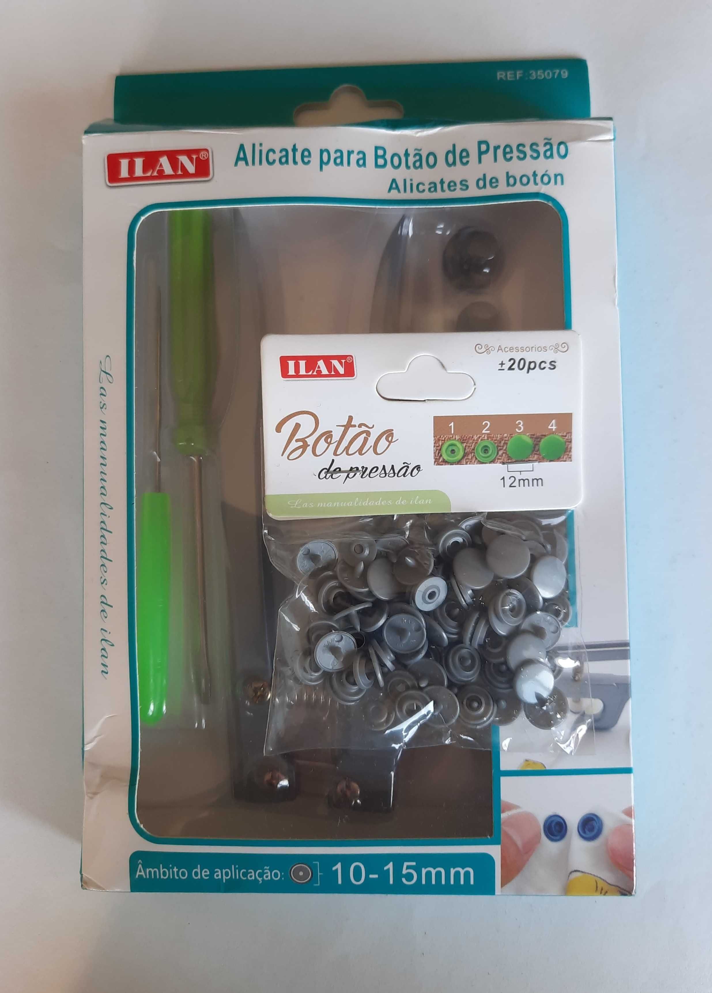 Alicate de pressão + Botões de pressão