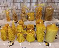 Świeca woskowa naturalny wosk pszczeli.