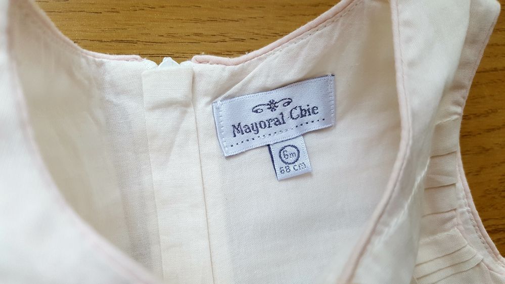 Sukienka mayoral r.68 wizytowa elegancka chrzest pudrowy róż