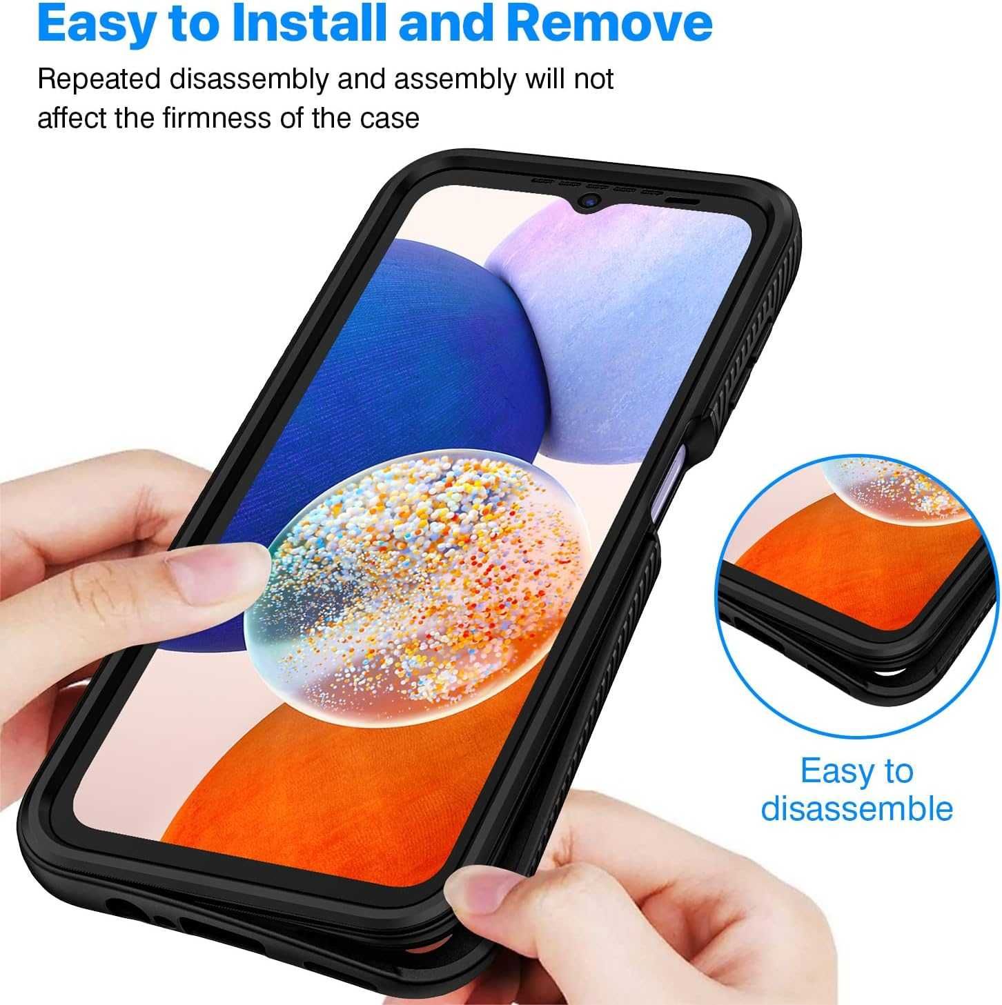CENHUFO etui do Samsung Galaxy A14 4G/ 5G etui pancerne 360 mocne