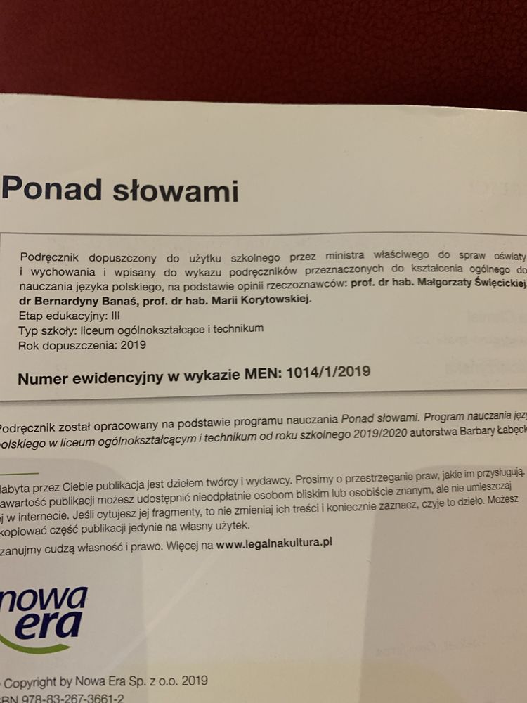 Podręcznik Ponad słowami 1 część 1