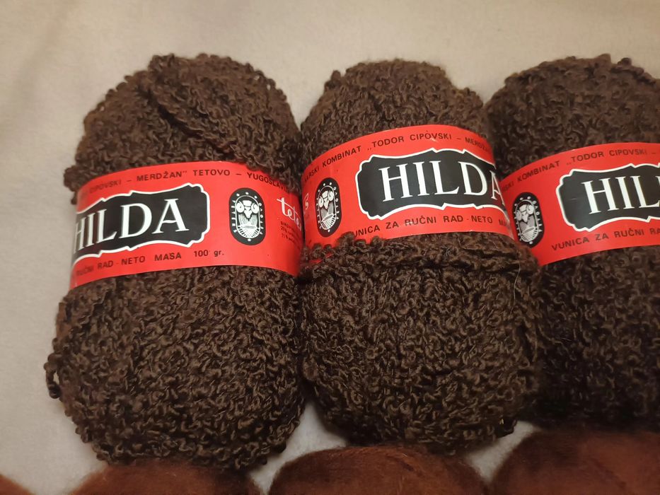 Włóczka brązowa, beżowa