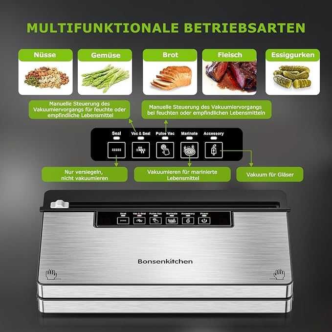 urządzenie do pakowania próżniowego z 5 trybami, 8 l/min