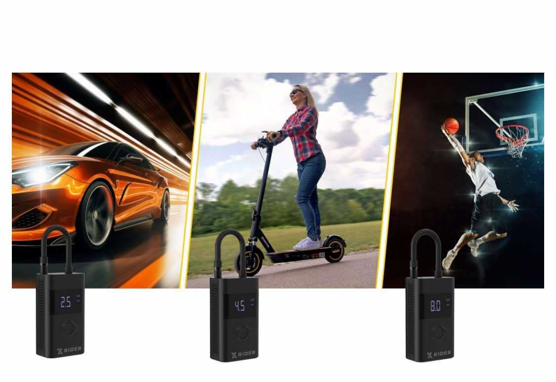 Elektryczna pompka rowerowa bezprzewodowa XRIDERa  Powerbank Latarka
