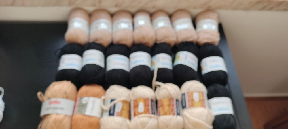 Lã de várias cores