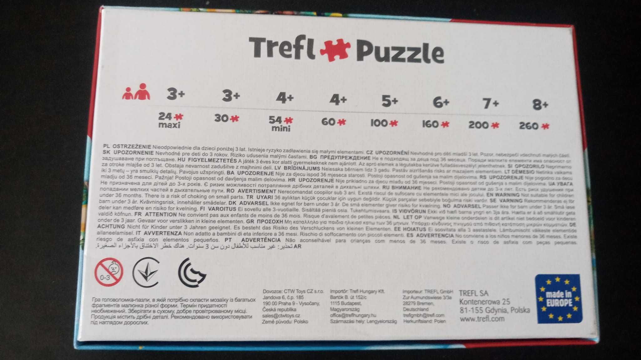 trefl puzzle 32x22 cm,  wissper 60 szt