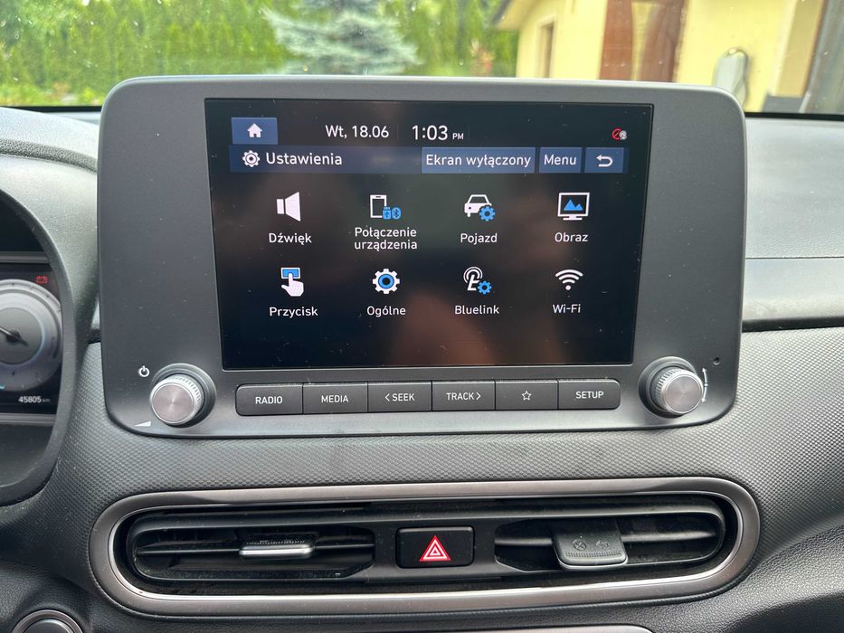 Hyundai Kona Tucson Konwersja USA / EUROPA Polskie Menu Mapa EUROPY