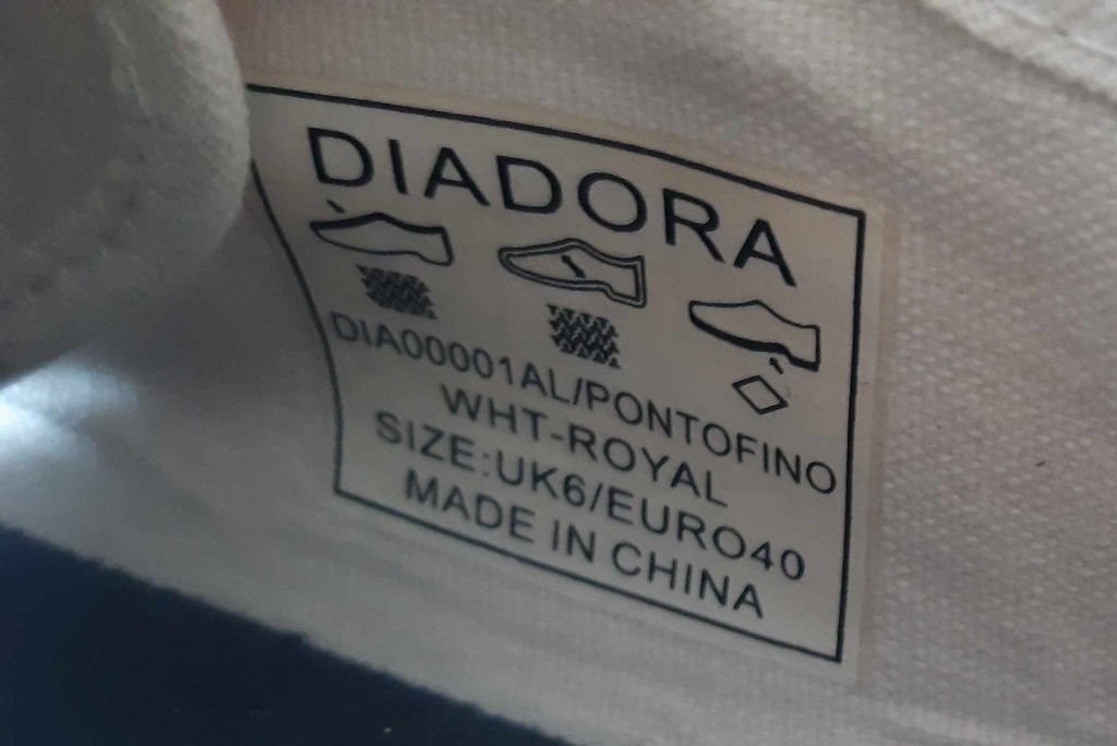 Białe tenisówki Diadora dł. wkładki 25,5 cm