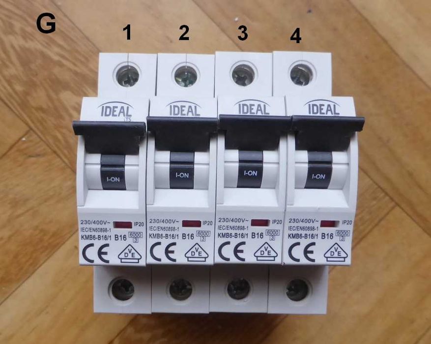 Wyłączniki nadprądowe (esy) Ideal (Kanlux) - 4 szt (16 A)