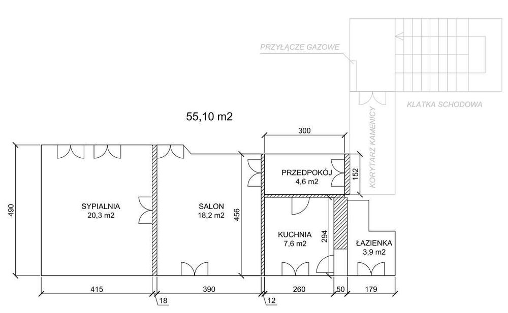 Mieszkanie 55m2 na wynajem / ul. Starowiślna, Kraków
