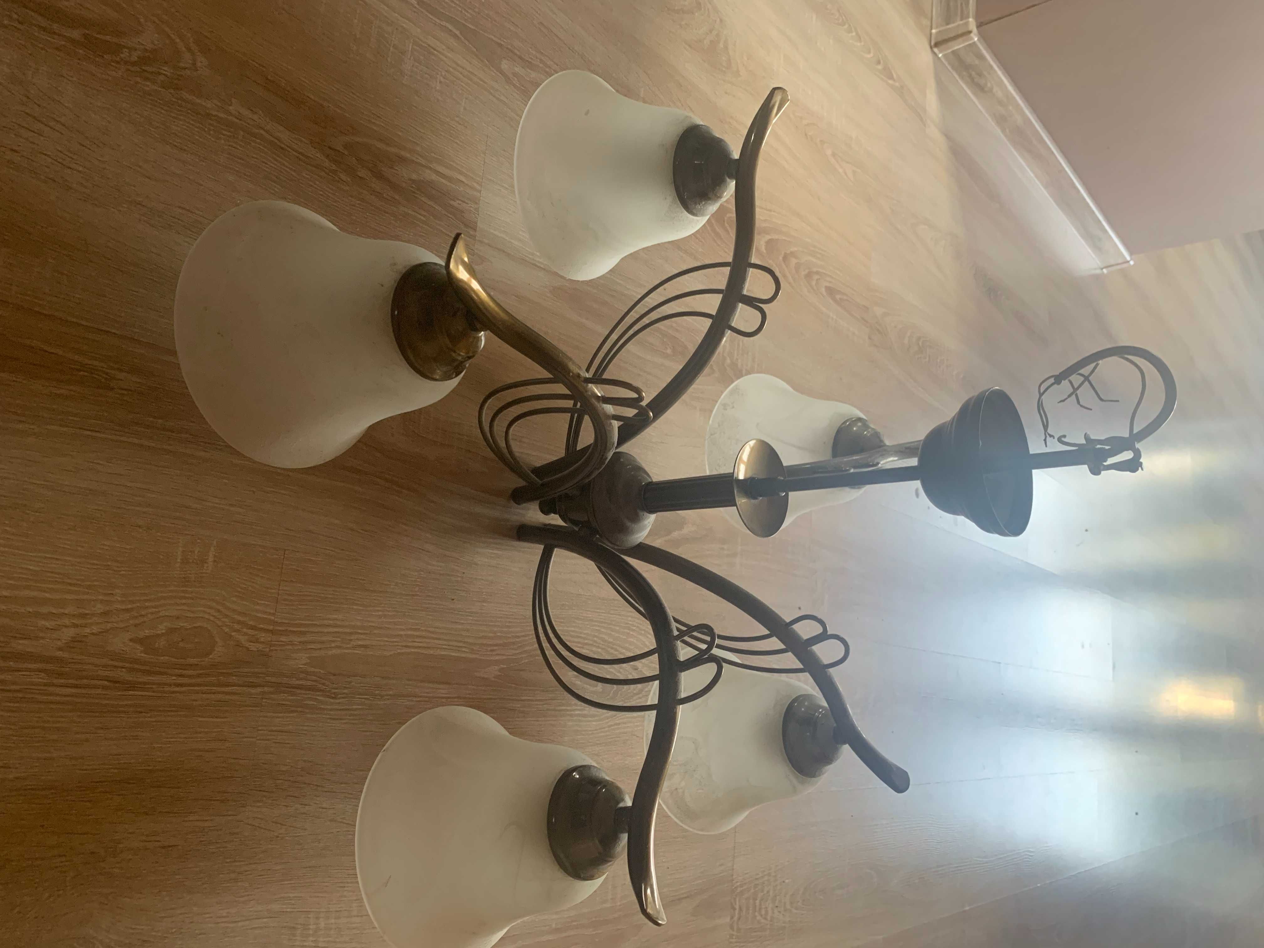 Lampa wisząca pięcioramienna