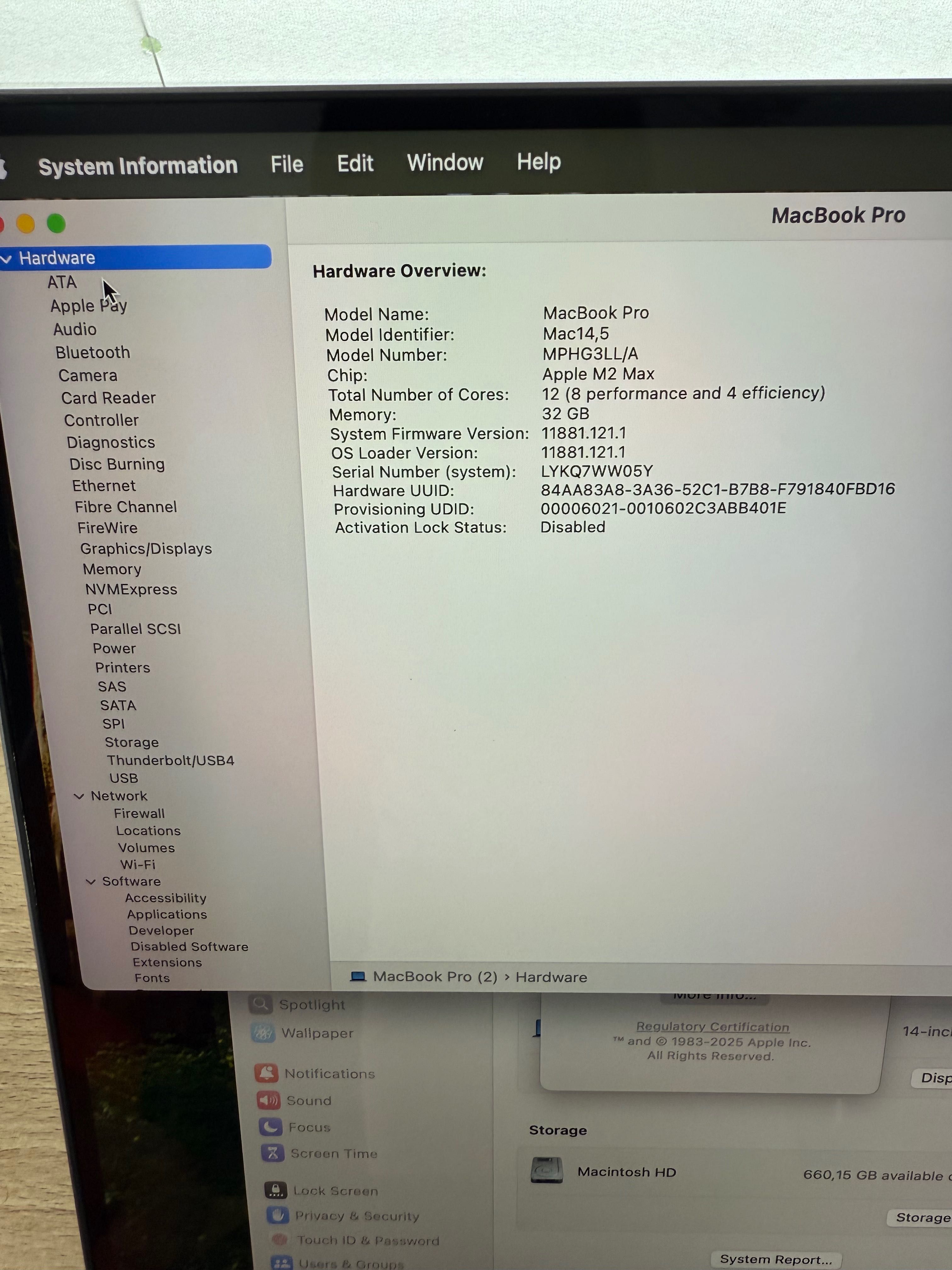MacBook Pro 14” M2 Max 1TB