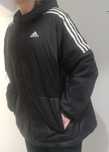 Czarna kurtka męska Adidas 2 XL wiosenna jesienna wiatrówka
