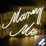 Napis neonowy marry me