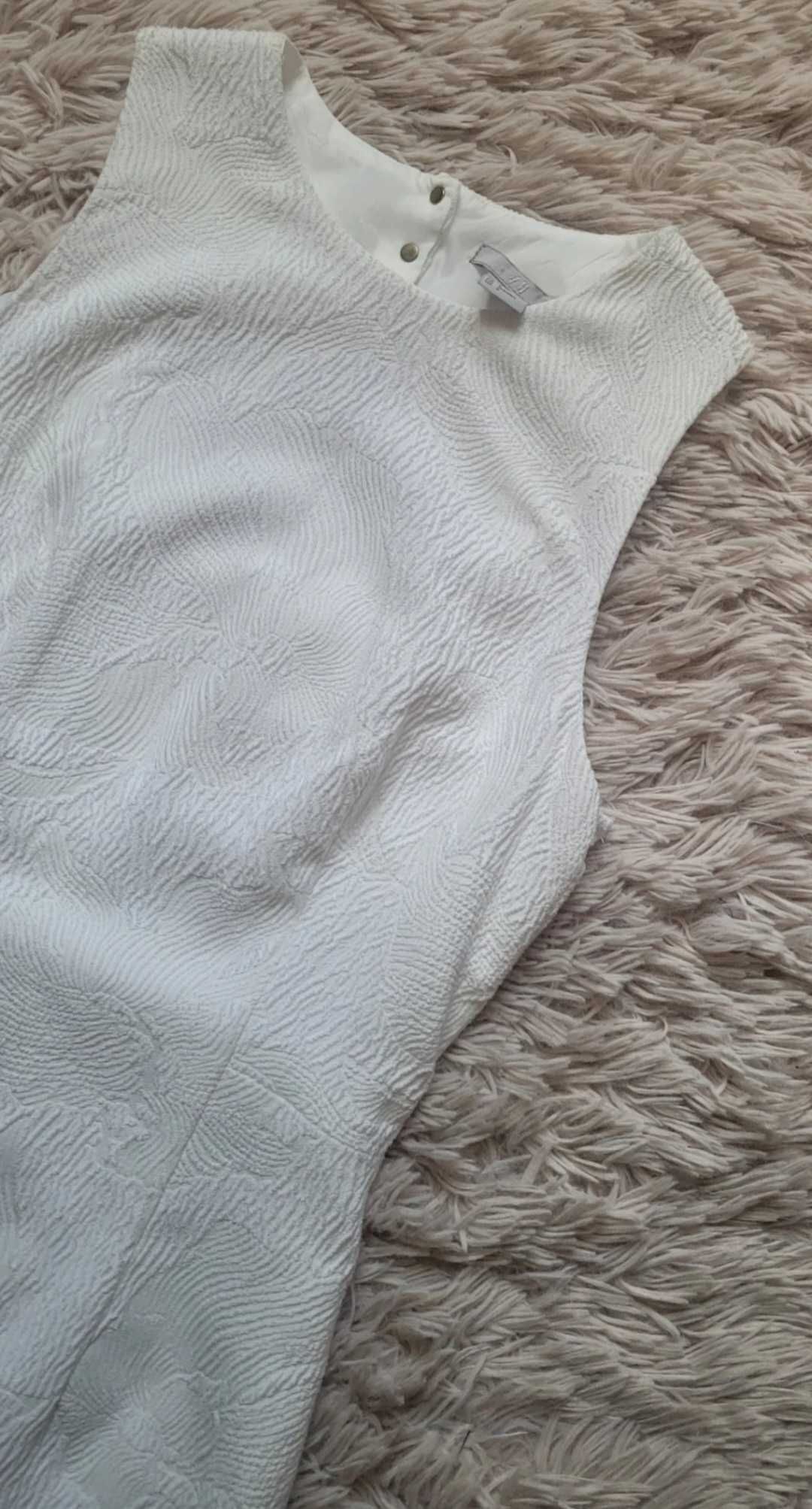 Biała sukienka ołówkowa H&M rozmiar 38