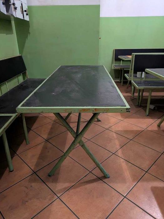 Stół + ławki do jadalni pracowniczej