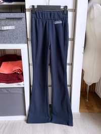 Spodnie dzwony Adidas XS vintage wysoki stan flare dresy legginsy