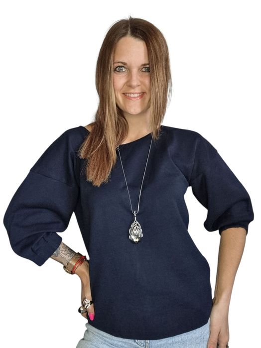 Granatowa bluzka Massimo Dutti rozmiar m 38