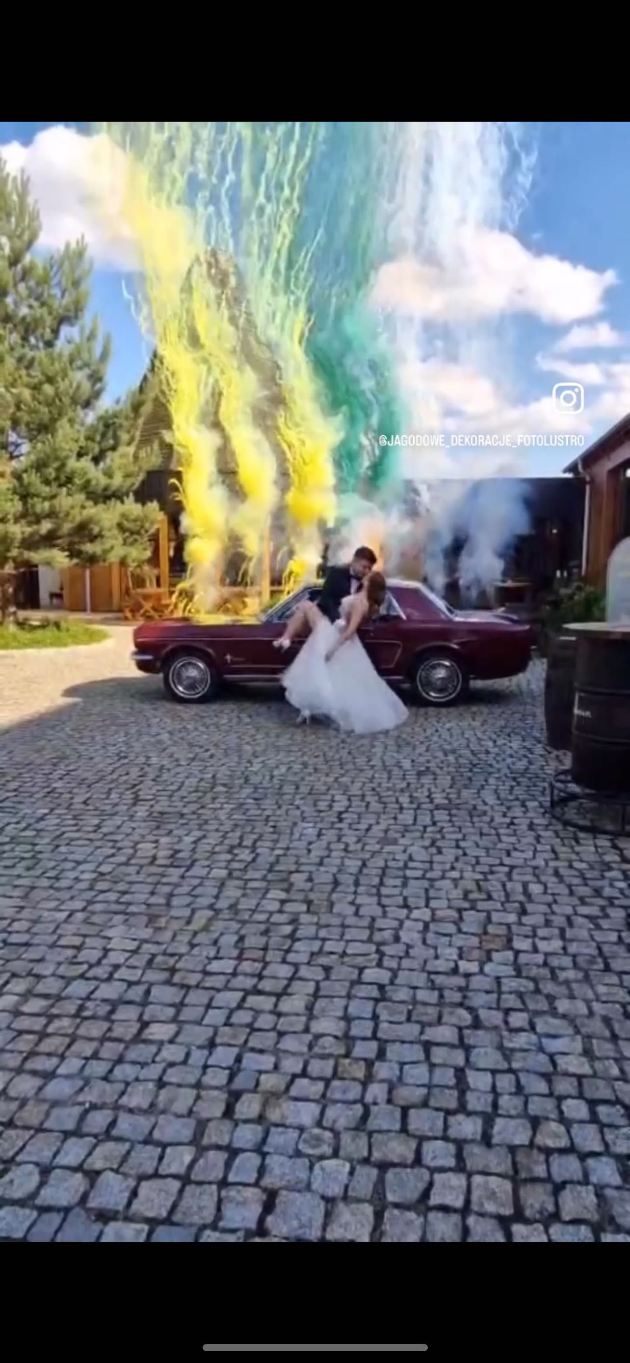 Miny dymne, kolorowe wystrzały, kolorowe dymy, atrakcje na wesele