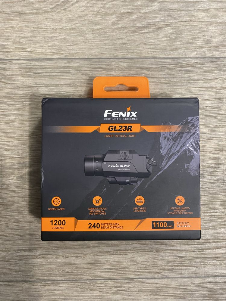 Ліхтар до пістолета Fenix GL23R з акумулятором, лазерний приціл