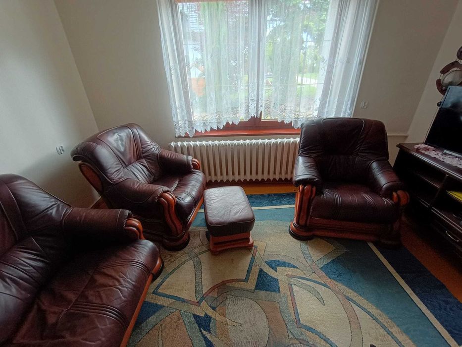 Skórzany komplet wypoczynkowy