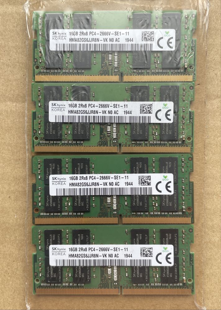 Pamięć RAM 64GB 4x 16GB Hynix DDR4 2666MHz PC4-21300 CL19