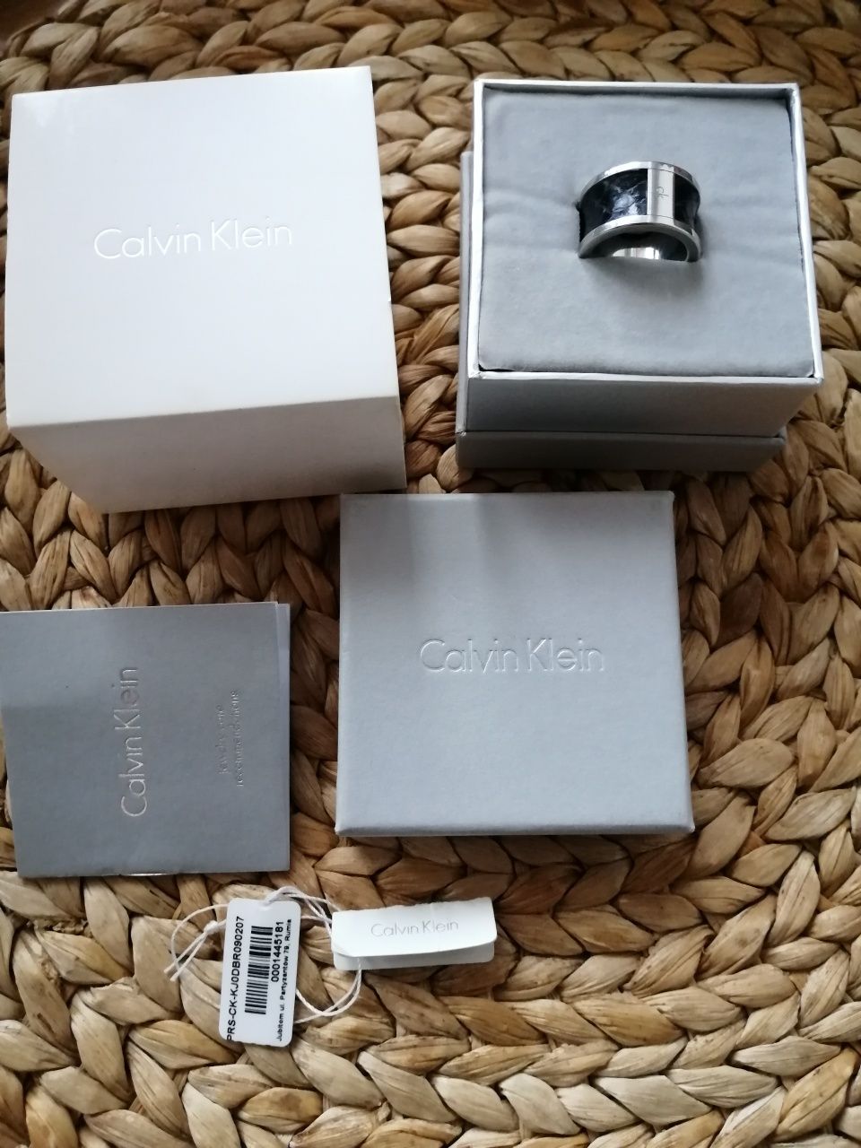 Calvin Klein pierścionek ck spellbound, r. 14, skóra naturalna