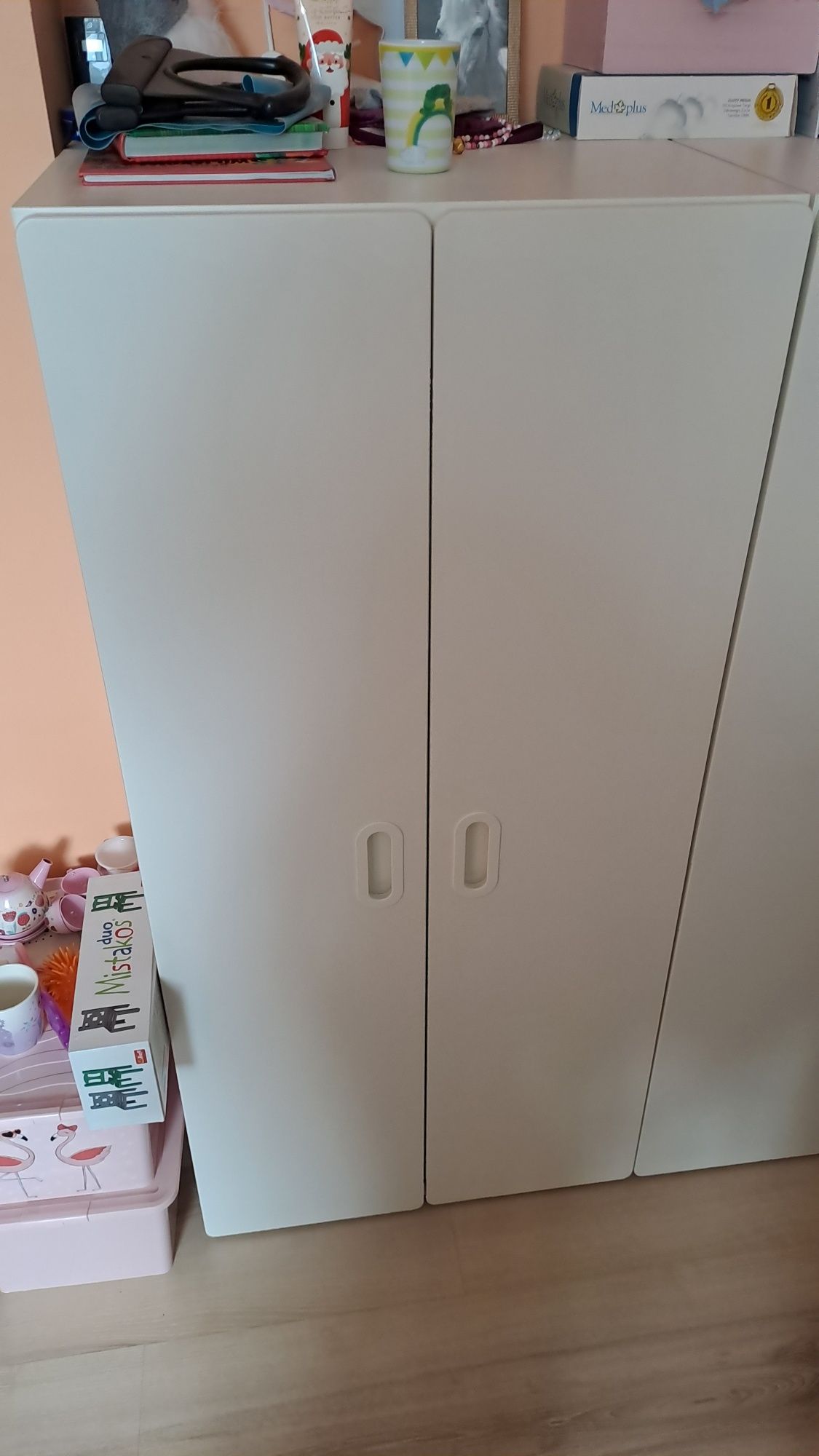 Smastad Ikea Szafa do pokoju dziecięcego meble dziecięce białe półki