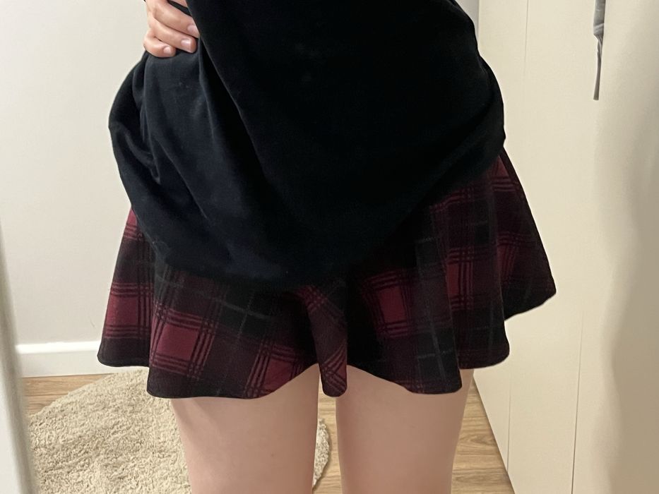 Spódnica różowa czarna krótka mini