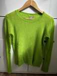 100% kaszmir kaszmirowy lekki sweter zielony S Include