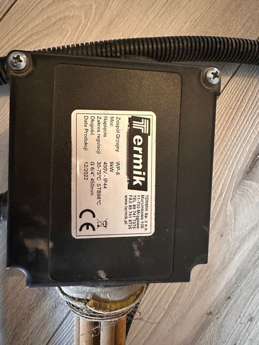 Grzałka 6kw z termostatem