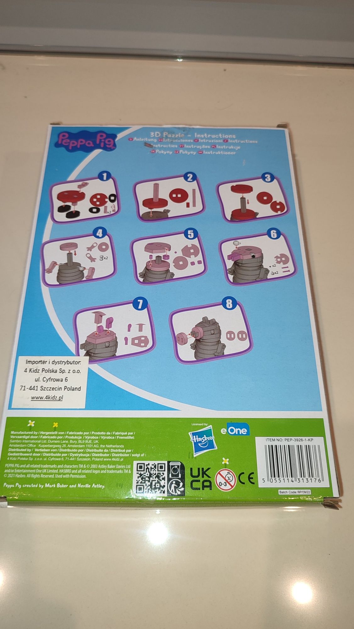 Puzzle piankowe 3D Peppa