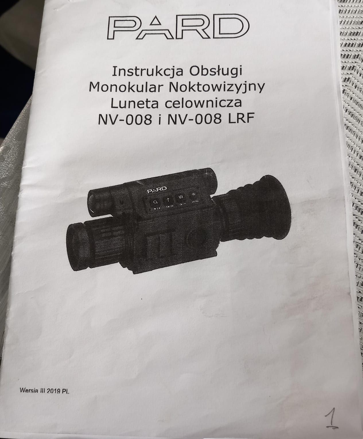 Luneta noktowizyjna pard nv 008