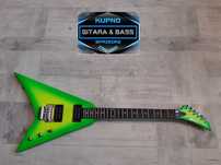Gitara  do Metalu V-ka -yellow-green neon - wysyłka Gratis lub zamiana