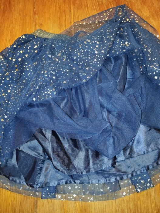 Spódniczka tiul 134 cm granatowa