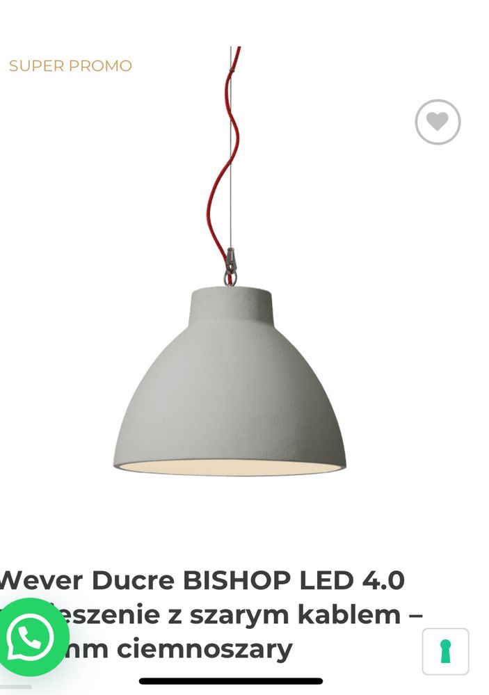 Lampy wiszące Wever & Ducer Bishop 4.0 dostepne 4szt