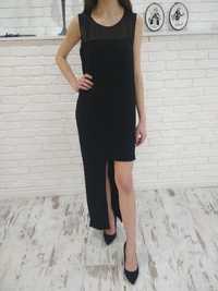 Czarna asymetryczna sukienka S Zara