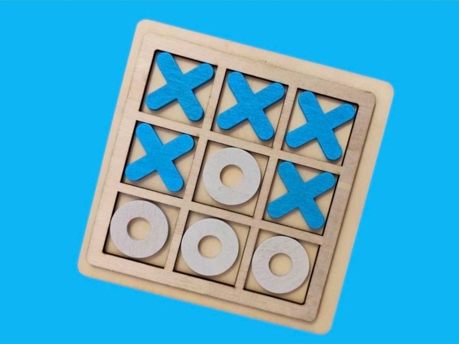Kółko i krzyżyk - gra logiczna dla dzieci, drewniana