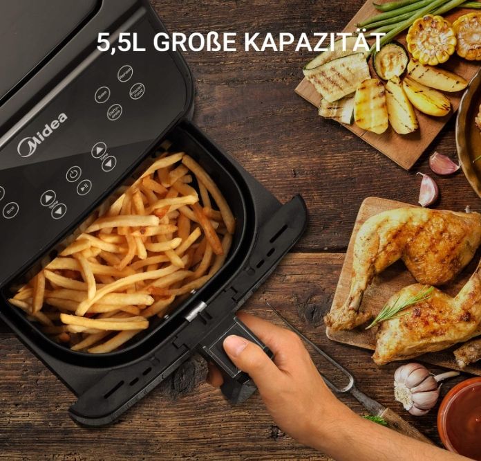 Midea MF-CN55A2 5,5L Frytkownica na gorące powietrze z wyświetlaczem