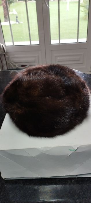 Gorro vintage em pele de vison