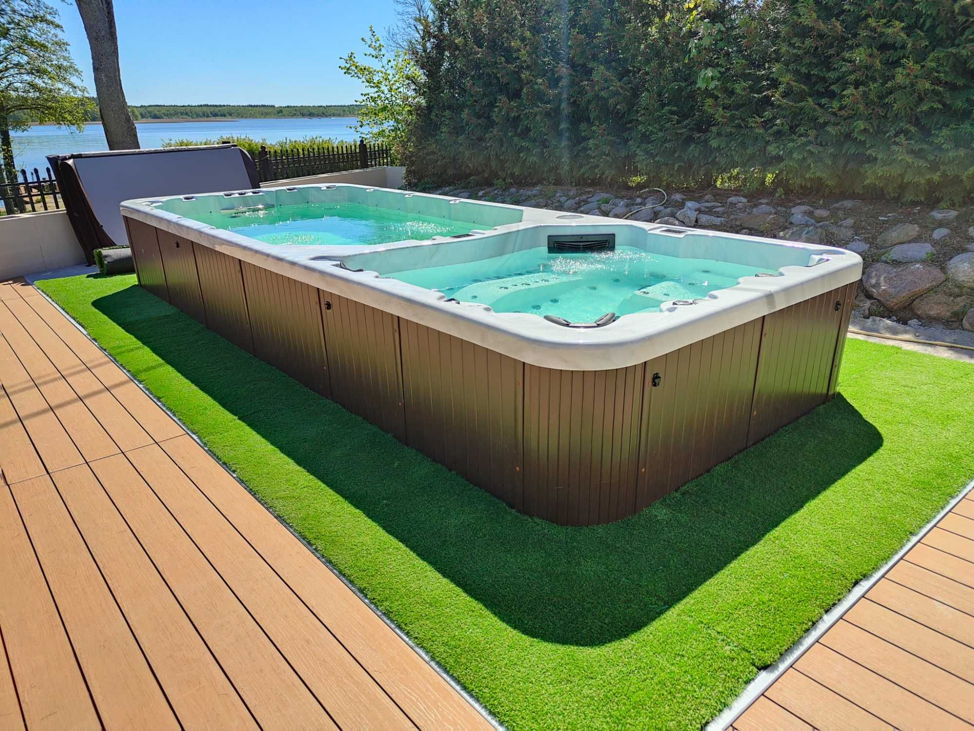 Swim spa - 5.8m -basen z przeciw prądem + jacuzzi - gwarancja 24mc