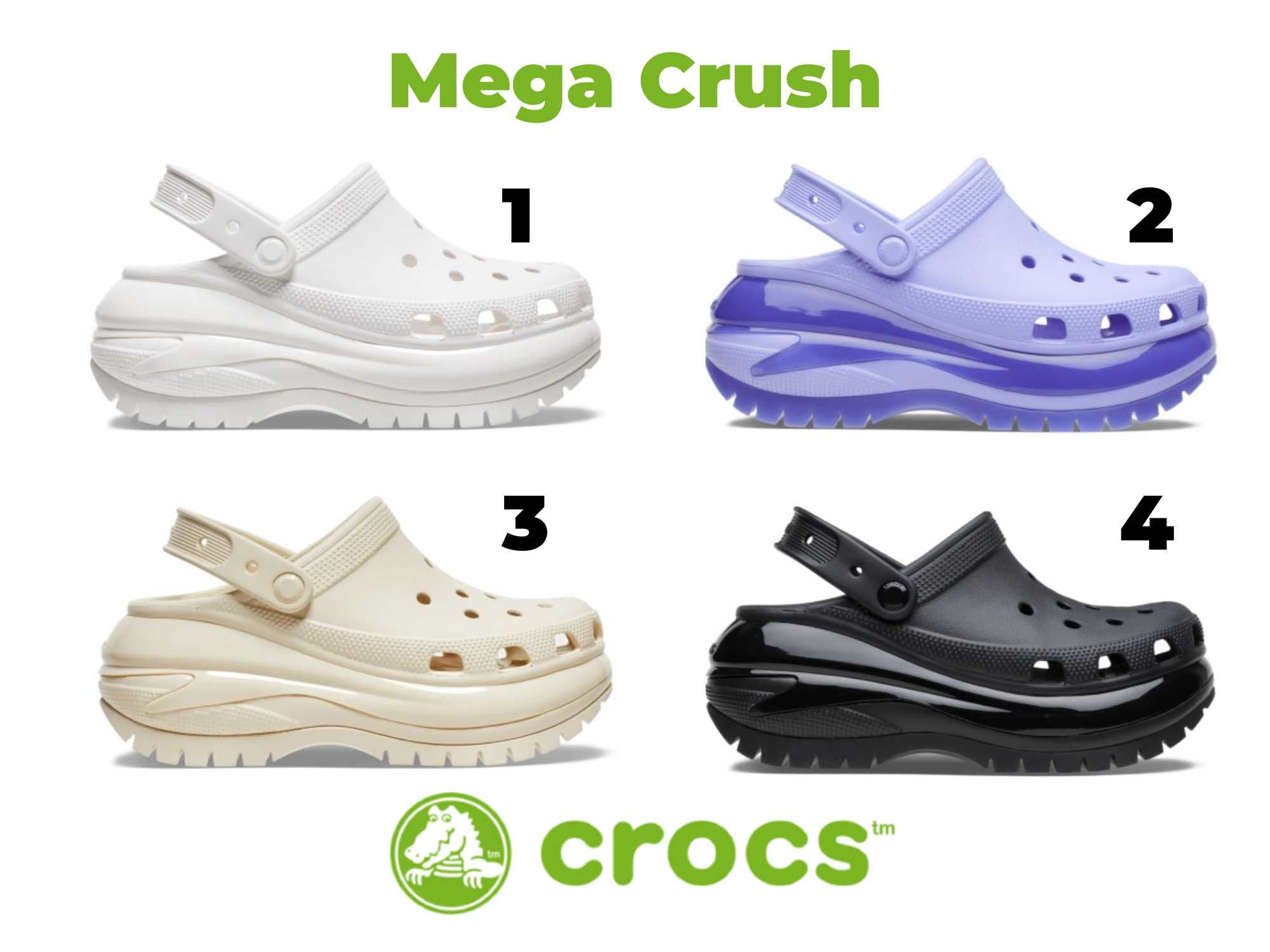 НОВИНКА Жіночі крокси на високій підошві Crocs MEGA Crush Clog!