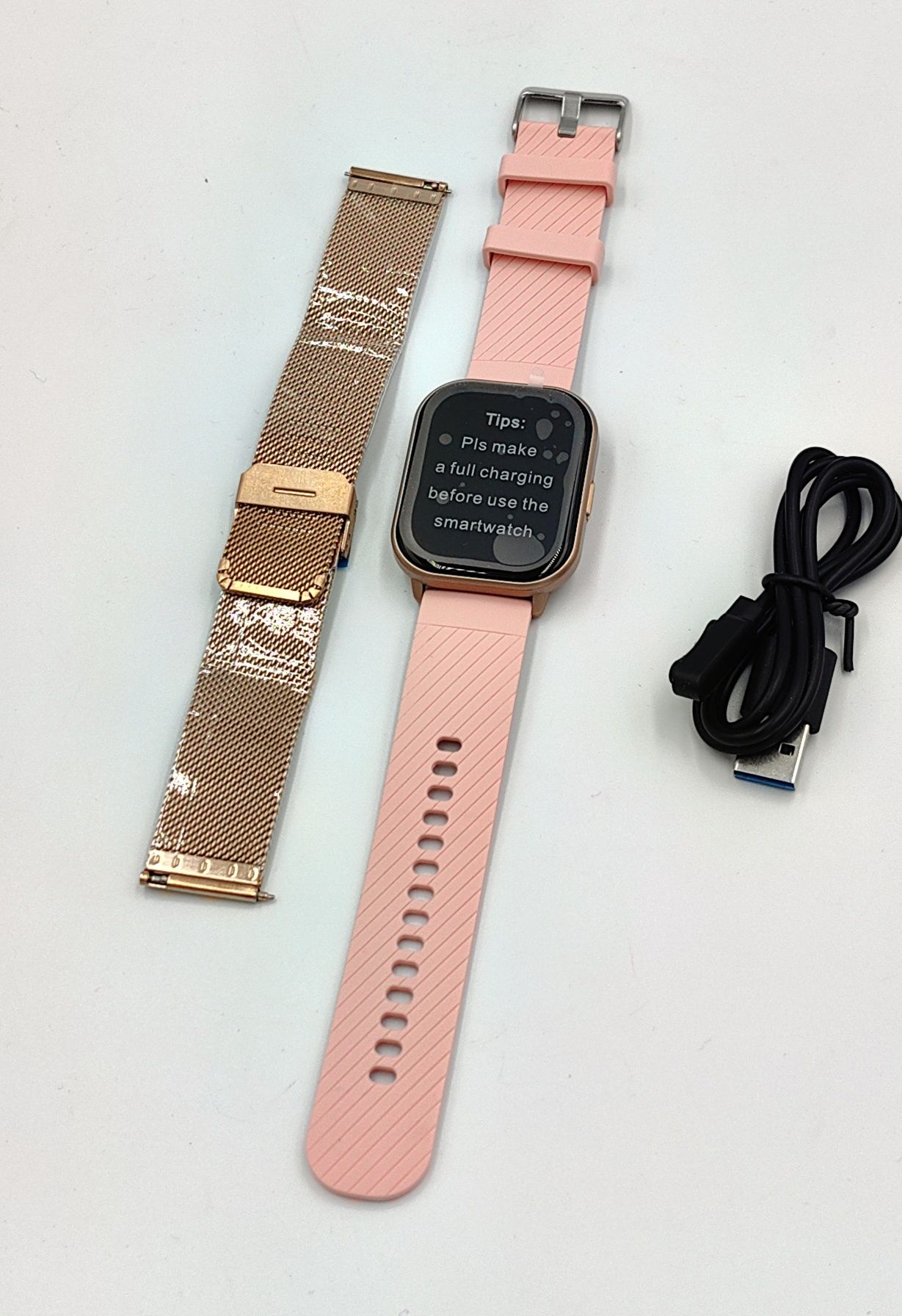 Smartwatch AMOVAN ZL99J DAMSKI Różowy 2 paski