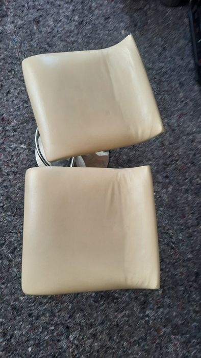 Hokery 2szt./siedziska skóra krem